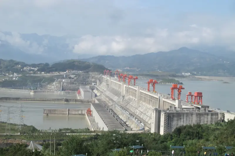 Yangtze River winding through the Three Gorges